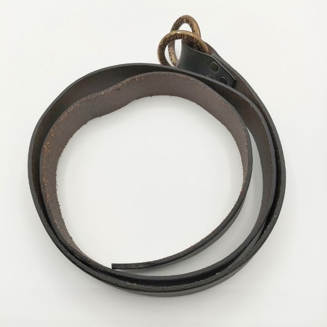 Black Weirdos Ring belt レザー 革 ベルト 23SS ネイビー メンズ