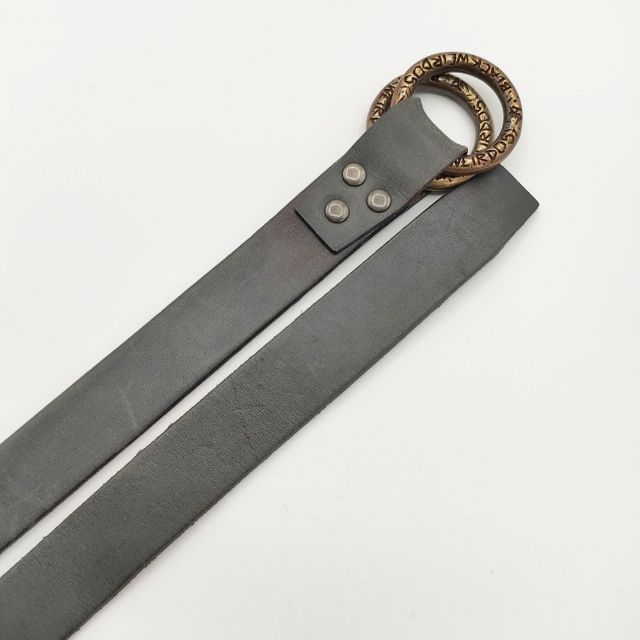 Black Weirdos Ring belt レザー 革 ベルト 23SS ネイビー メンズ