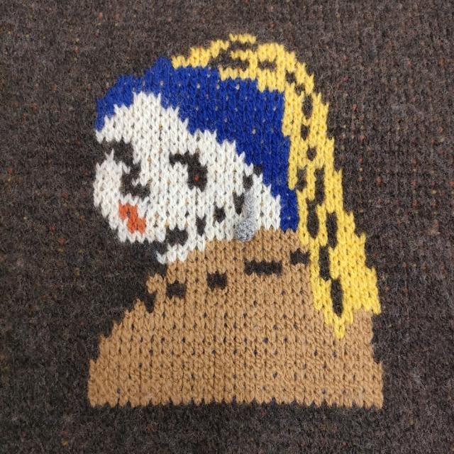 Kota Gushiken コウタグシケン Girl with a Wool Earring 真珠の耳飾りの少女 サイズ1 具志堅幸太 セーター ニット 22AW ブラウン メンズ【中古】6-0304T♪_3