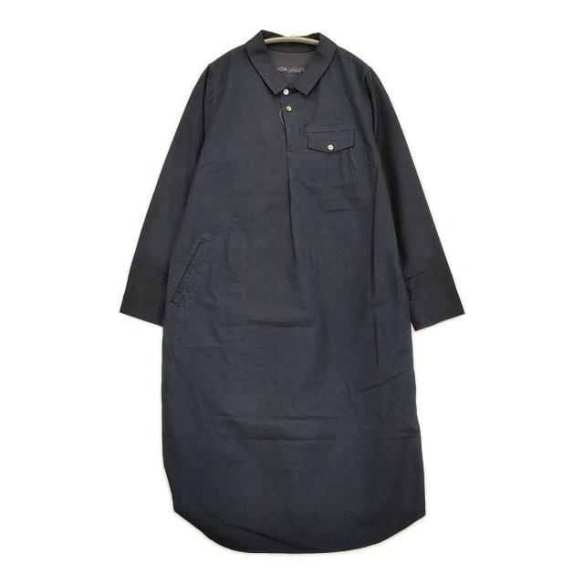 Pal’las Palace インディゴ平織ワイド襟ワンピース サイズ2 FOP24425D シャツ ワンピース ネイビー レディース パラスパレス【中古】5-1118M♪