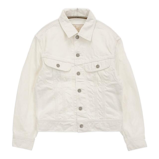 45R/45rpm ライ麦デニムの908比古比女ジャン 定価40700円 デニムジャケット ホワイト レディース フォーティーファイブアールピーエム【中古】5-1118M♪