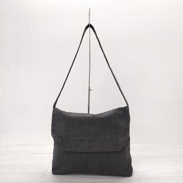 Phlannel×UTO Linen Wool Famer Bag 定価19800円 ショルダーバッグ チャコールグレー メンズ  フランネル×ユーティーオー【中古】3-0813｜au PAY マーケット