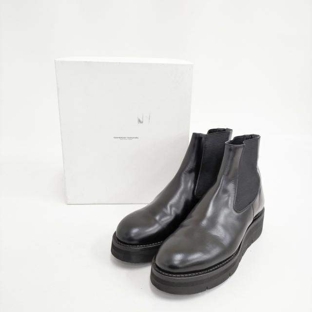 BEAUTIFUL SHOES ブリティッシュサイドゴアブーツ 24.5cm 定価74800円 ブーツ ブラック レディース ビューティフルシューズ【中古】5-1128T◎