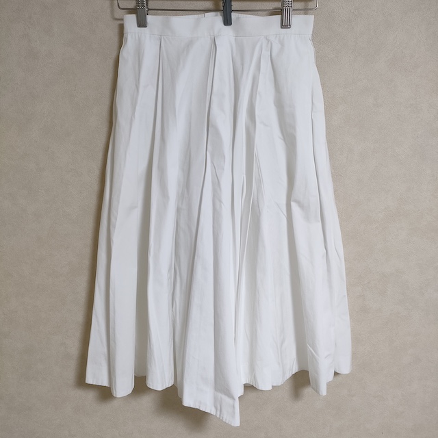 ENFOLD タックスカート フレア サイズ38 ロングスカート ホワイト レディース エンフォルド【中古】4-0529M△の通販は 4,653円