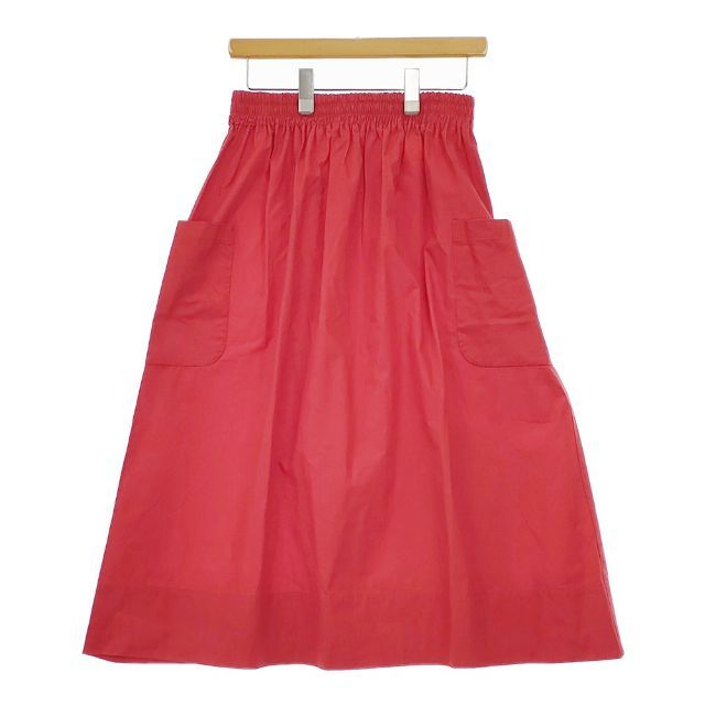 atelier naruse コットンパッチポケットスカート 定価25300円 na-F06028 ロングスカート レッド レディース アトリエナルセ【中古】5-0203M∞の通販は 7,841円