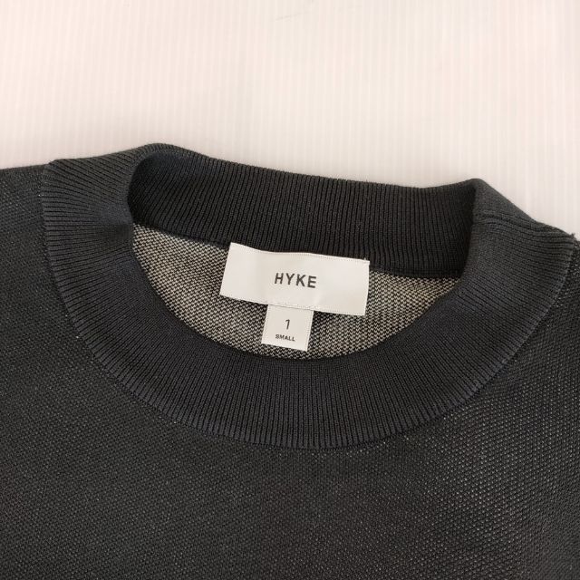 HYKE - HYKE BELL SLEEVE SWEATER ベルスリーブ 231-11316 ボーダー セーター ニット ブラック ベージュ レディース ハイク【中古】5-0203M∞ HYKE BELL SLEEVE SWEATER ベルスリーブ 231-11316 ボーダー