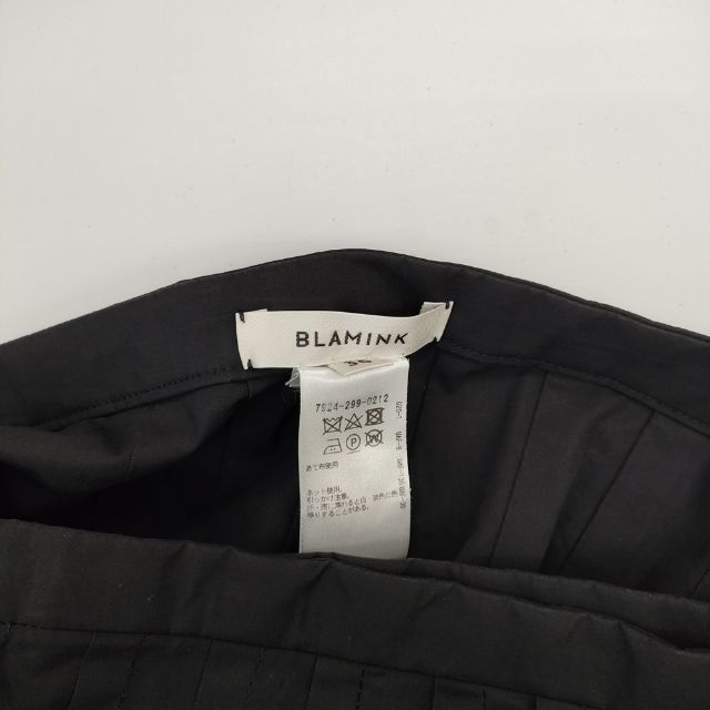 BLAMINK タックデザインコットンラップスカート 7924-299-0212 ロングスカート ブラック レディース ブラミンク【中古】5-0403M∞_2