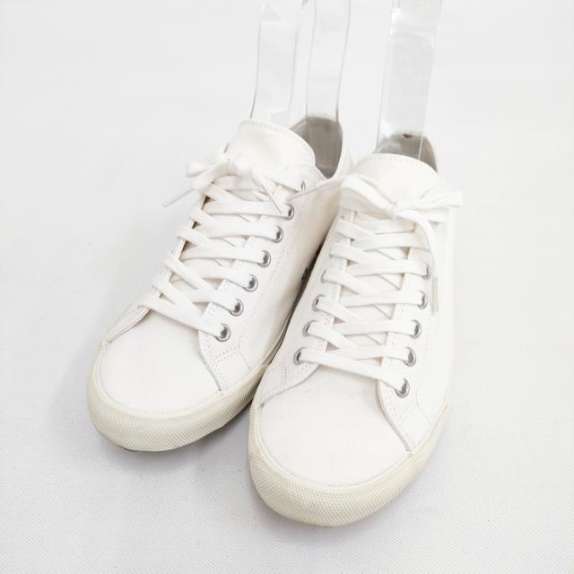 MARGARET HOWELL 定価21000円 キャンバス ローカットスニーカー 23.5cm スニーカー ホワイト レディース マーガレットハウエル【中古】5-0911G◎