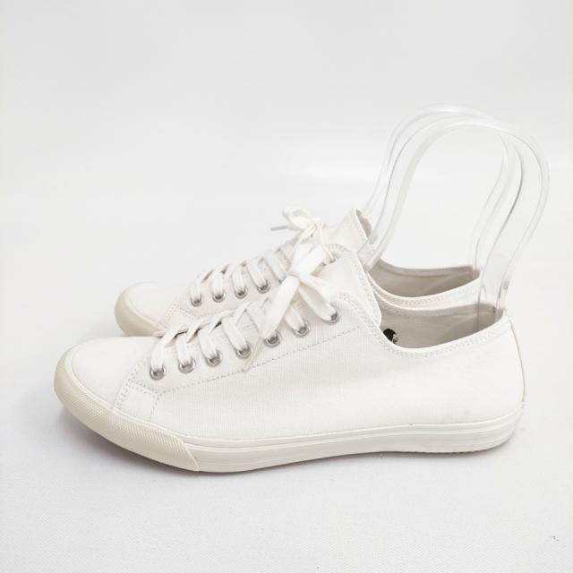 MARGARET HOWELL 定価21000円 キャンバス ローカットスニーカー 23.5cm スニーカー ホワイト レディース マーガレットハウエル【中古】5-0911G◎