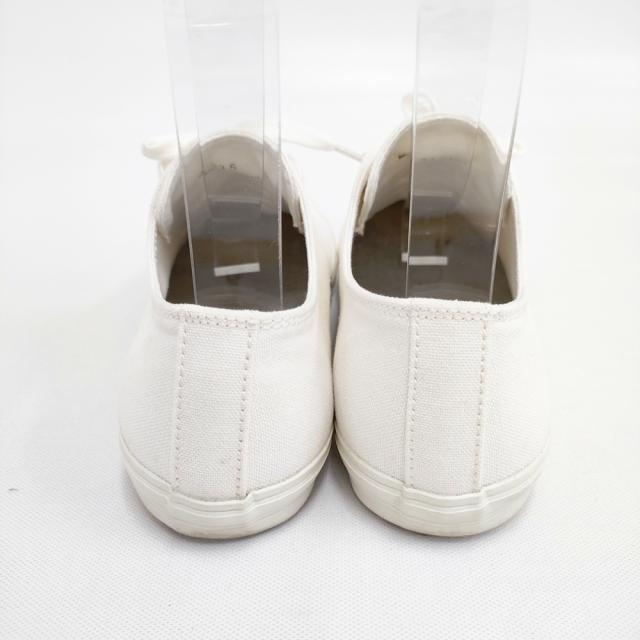 MARGARET HOWELL 定価21000円 キャンバス ローカットスニーカー 23.5cm スニーカー ホワイト レディース マーガレットハウエル【中古】5-0911G◎