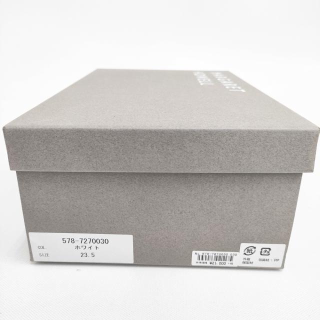 MARGARET HOWELL 定価21000円 キャンバス ローカットスニーカー 23.5cm スニーカー ホワイト レディース マーガレットハウエル【中古】5-0911G◎