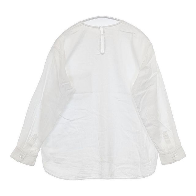 ゴーシュ ライトコットンサテンプルオーバーブラウス 定価26400円 G244-B028 ブラウス シャツ 24AW ホワイト レディース ゴーシュ【中古】5-1214M∞ ゴーシュ ライトコットンサテンプルオーバーブラウス 定価26400円 G244