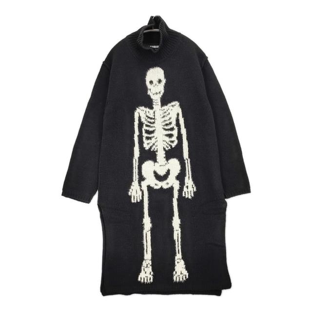 Yohji Yamamoto REPLICA 1994-1995 マリオネット期 3 タートルネック ロング セーター ニット ブラック メンズ ヨウジヤマモト【中古】5-1214T♪