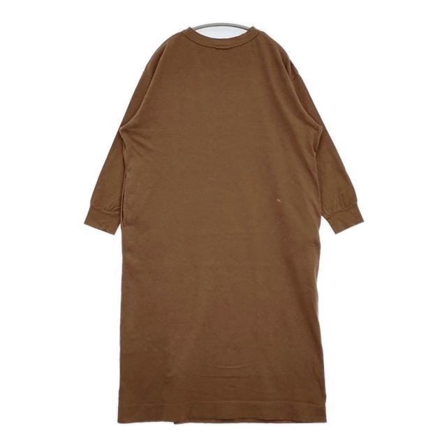 45R/45rpm Tシャツドレス コットン 日本製 ポケット付き ワンピース ブラウン レディース フォーティーファイブアールピーエム【中古】6-0203M♪_1