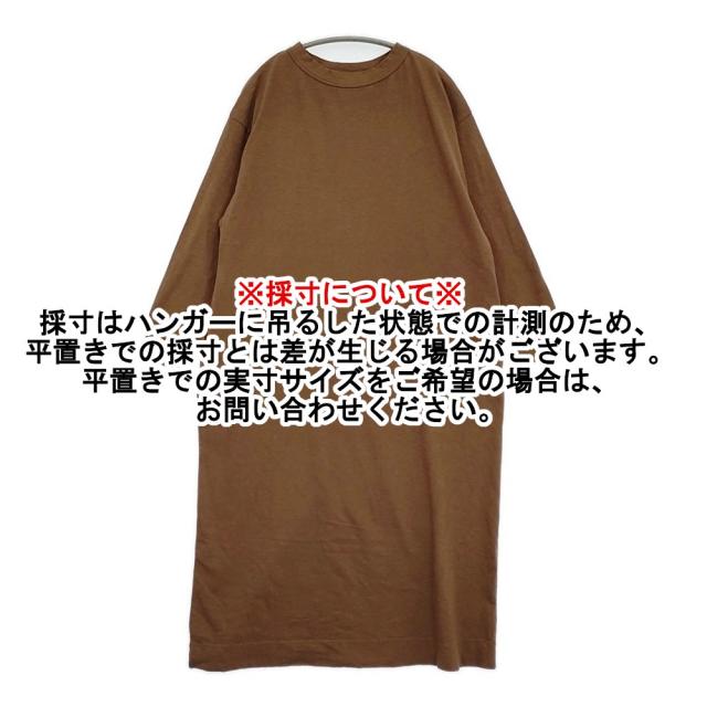 45R/45rpm Tシャツドレス コットン 日本製 ポケット付き ワンピース ブラウン レディース フォーティーファイブアールピーエム【中古】6-0203M♪_6