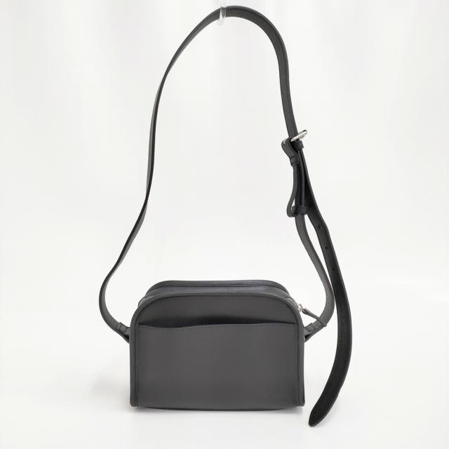 MHL. SUPPLE LEATHER 定価63800円 レザー ショルダーバッグ 26SS ブラック レディース エムエイチエル【中古】6-0724G♪