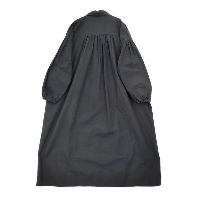 nest Robe 01233-1414 コットン ラミー ミトンポケット ロング シャツワンピース ワンピース 23AW ブラック レディース ネストローブ【中古】6-0511M△_1