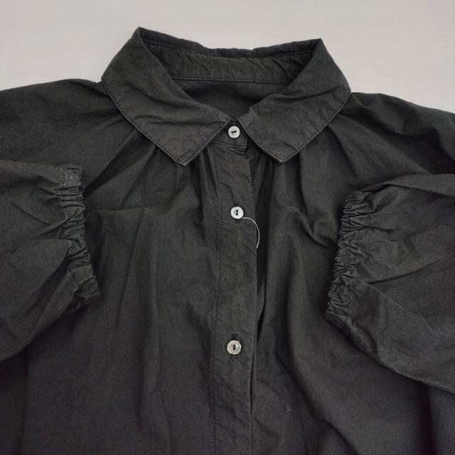 nest Robe 01233-1414 コットン ラミー ミトンポケット ロング シャツワンピース ワンピース 23AW ブラック レディース ネストローブ【中古】6-0511M△_2