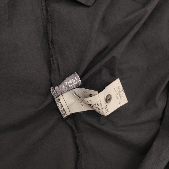 nest Robe 01233-1414 コットン ラミー ミトンポケット ロング シャツワンピース ワンピース 23AW ブラック レディース ネストローブ【中古】6-0511M△_3