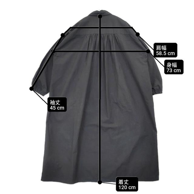 nest Robe 01233-1414 コットン ラミー ミトンポケット ロング シャツワンピース ワンピース 23AW ブラック レディース ネストローブ【中古】6-0511M△_8