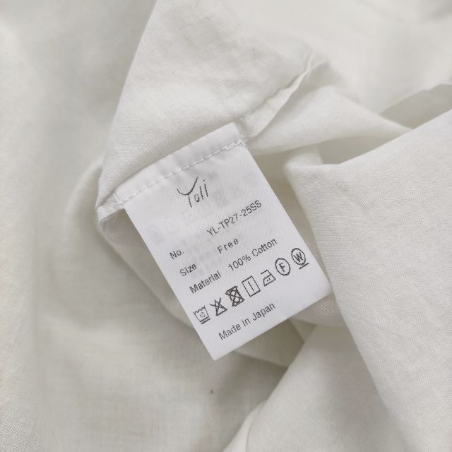 Yoli Simple blouse シンプルブラウス YL-TP27-25SS コットン ブラウス シャツ 25SS ホワイト レディース ヨリ【中古】6-0518M∞_3