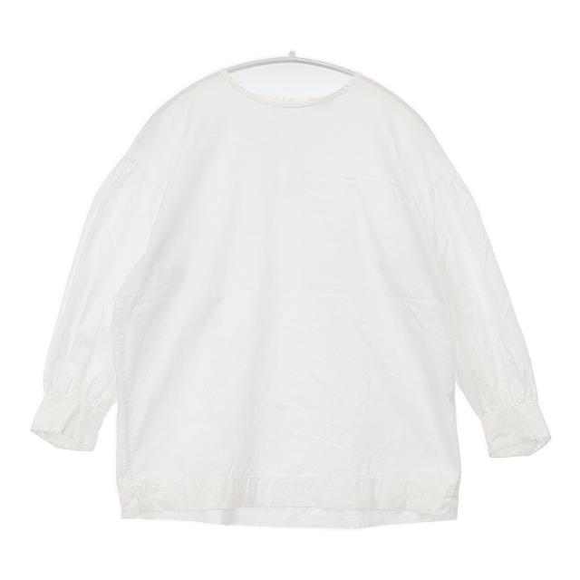 ARTS&amp;SCIENCE 051-L694-080 コットン ギャザースリーブ プルオーバーシャツ サイズ1 ブラウス シャツ ホワイト レディース アーツ&amp;サイエンス【中古】6-0511M△