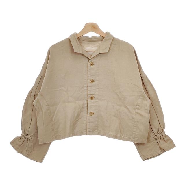 nest Robe 01214-1046 リネン起毛 ショート ジャケット ベージュ