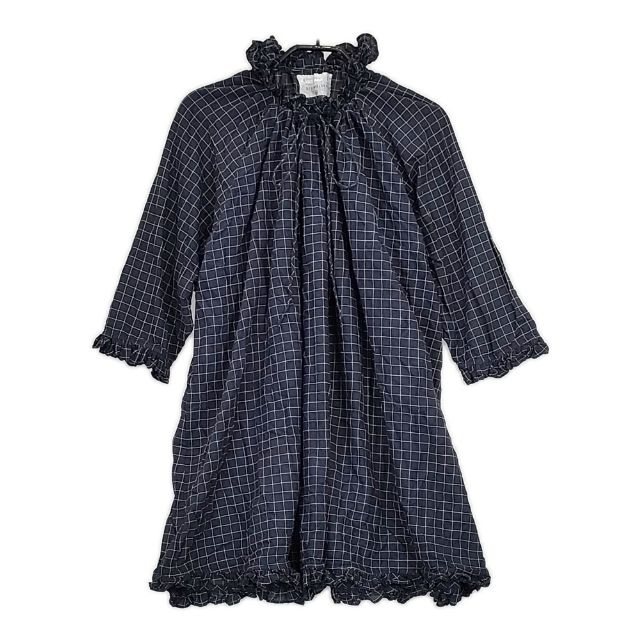 Khadi and Co フリルチュニック インド製 コットン チュニック 23SS ネイビー レディース カディ アンド コー【中古】5-0619M∞