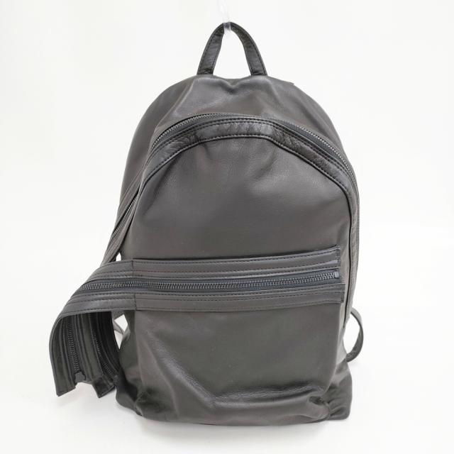Yohji Yamamoto レザーバックパック 牛革 リュック リュック・デイパック ブラック レディース ヨウジヤマモト【中古】5-0819G◎