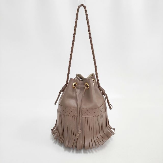 J&M Davidson 未使用 スペイン製 革 レザー CARNIVAL フリンジ 