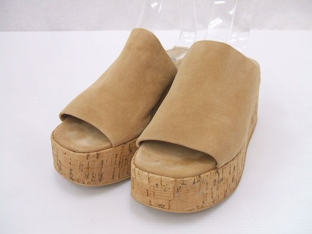 J&M Davidson サイズ35 ウェッジソール スウェードサボサンダル ベージュ レディース ジェイアンドエムデヴィッドソン【中古】1-0405S◆の通販は 5,060円