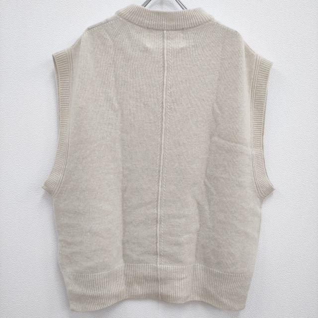ADAWAS カシミヤブレンド ニットベスト ADWS-101-51 ベスト 23AW ベージュ レディース アダワス【中古】3-1207T♪_1