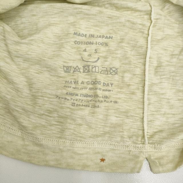 45R/45rpm 天竺の908オーシャンTシャツ（45草染） 25SS イエロー レディース フォーティーファイブアールピーエム【中古】5-0614M♪_2