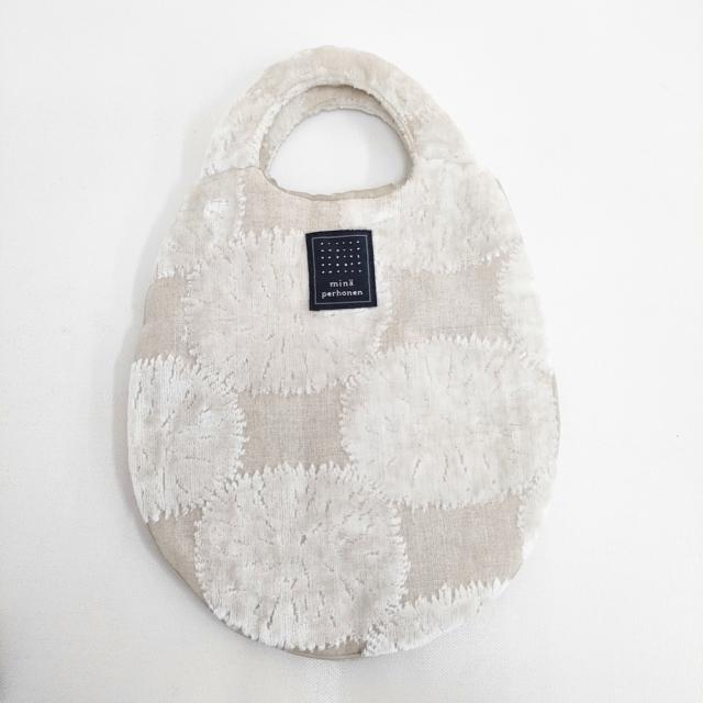 mina perhonen sand flower ウズラバッグ va9104 トートバッグ ベージュ レディース ミナペルホネン【中古】5-1120T◎