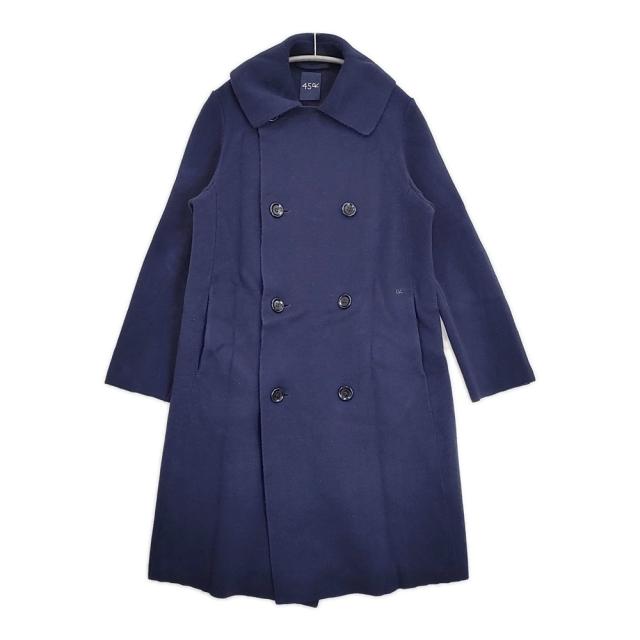 45R/45rpm カメリヤスムースのAKIYAコート 定価79200円 サイズ1 コート ネイビー レディース フォーティーファイブアールピーエム【中古】6-0210T♪