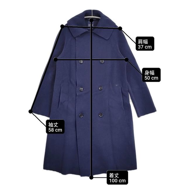 45R/45rpm カメリヤスムースのAKIYAコート 定価79200円 サイズ1 コート ネイビー レディース フォーティーファイブアールピーエム【中古】6-0210T♪_7