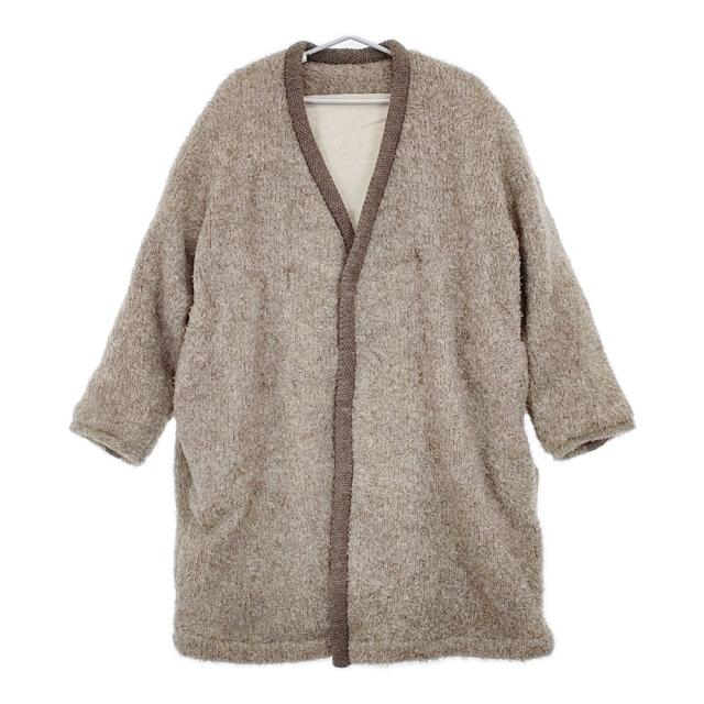 # SIDE SLOPE 新品 ノーカラーコート SSL34-031 定価107800円 サイズ2 コート ブラウン メンズ サイドスロープ【中古】5-1030A◎