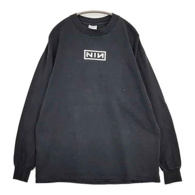 Nine Inch Nails ナイン・インチ・ネイルズ 90年代 NIN The Downward Spiral バンドTシャツ ALL SPORT XL 長袖Ｔシャツ カットソー ロンＴ ブラック メンズ【中古】6-0509M♪_1