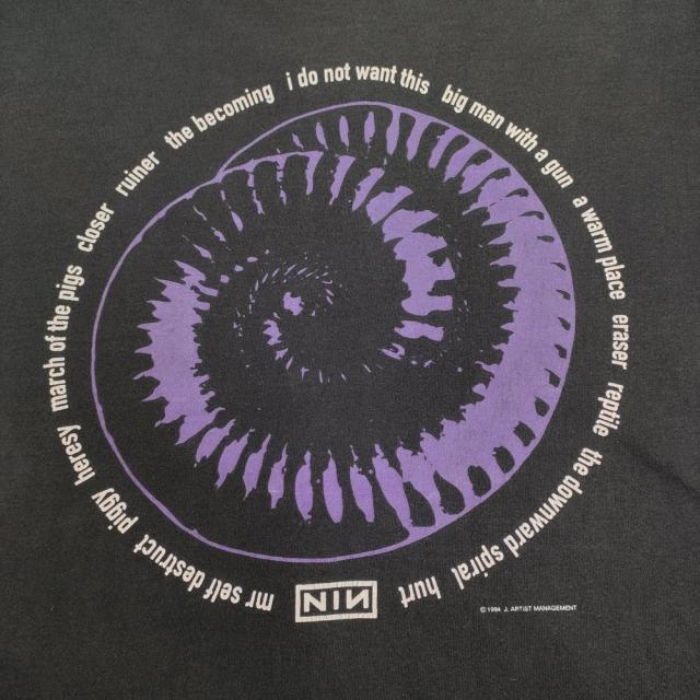 Nine Inch Nails ナイン・インチ・ネイルズ 90年代 NIN The Downward Spiral バンドTシャツ ALL SPORT XL 長袖Ｔシャツ カットソー ロンＴ ブラック メンズ【中古】6-0509M♪_5