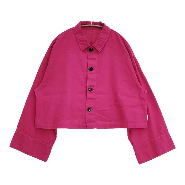 nest Robe/UpcycleLino FRESH STATION SHIRT JACKET シャツジャケット 定価23100円 01231-1298 ジャケット ピンク レディース ネストローブ/アップサイクルリノ【中古】6-0712M∞ 7,732円