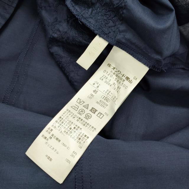自由区 新品 エンブロイダリーローン Tブラウス 接触冷感・洗える ブラウス シャツ 25AW ネイビー レディース 自由区【中古】6-0324S♪_2