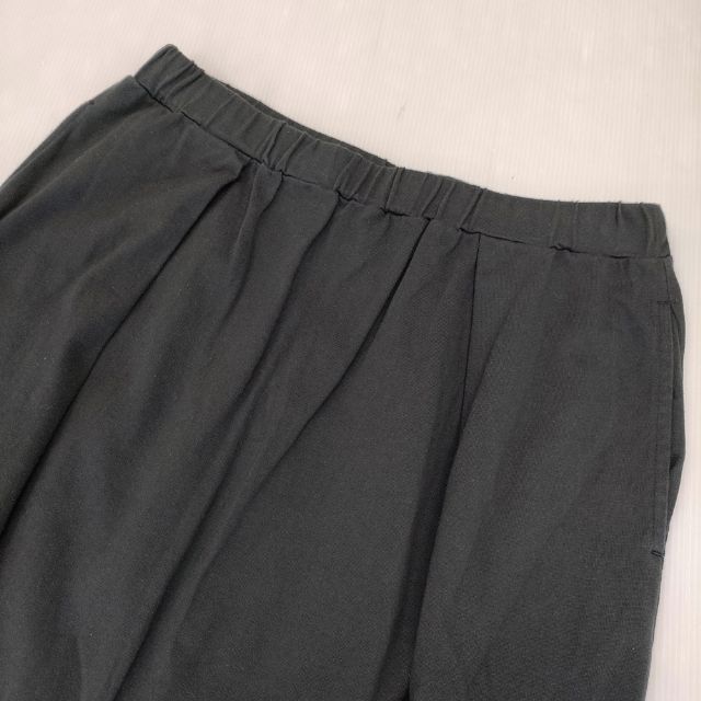 humoresque jersey skirt 定価28000円 GS1301 コットン 日本製 ロングスカート チャコールグレー レディース ユーモレスク【中古】6-0307M∞_3