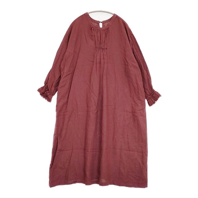 nest Robe リネン2wayバルーンスリーブワンピース 製品染め 01184-1161 ワンピース ワインレッド レディース ネストローブ【中古】6-0521M∞ 11,009円