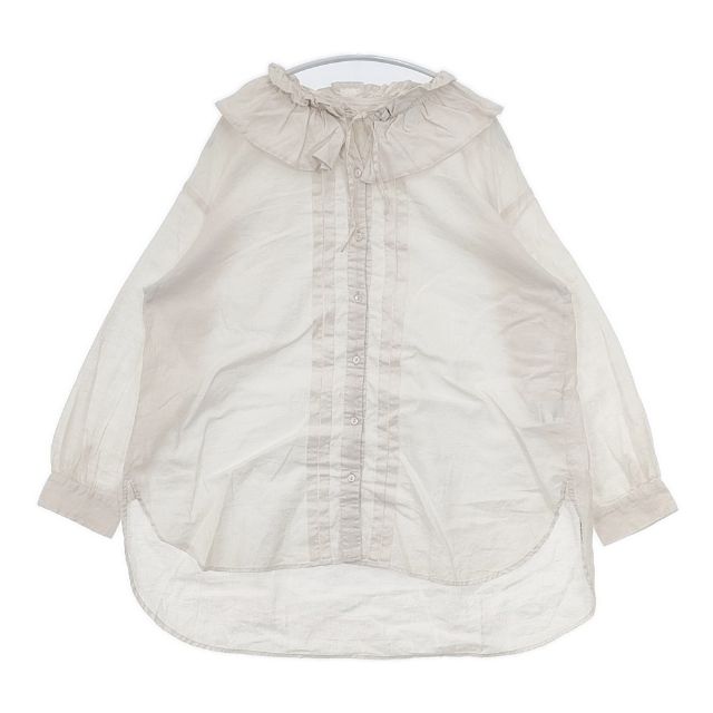 nest Robe/UpcycleLino 01213-1035 ラッフルカラー 定価25300円 ブラウス シャツ アイボリー レディース ネストローブ/アップサイクルリノ【中古】6-0408M∞