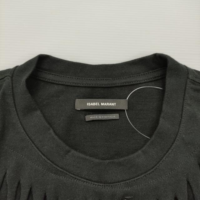 ISABEL MARANT BIANEA スタッズ フリンジハーフスリーププルオーバー 半袖Ｔシャツ カットソー ブラック レディース イザベルマラン【中古】6-0407S♪_2