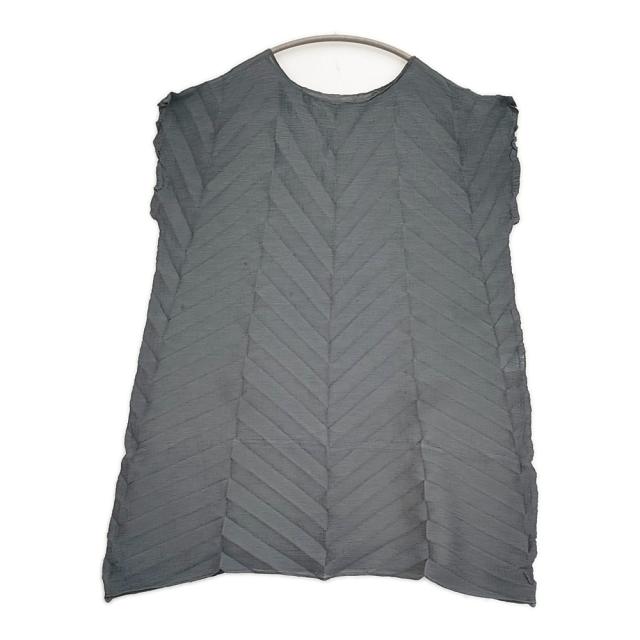 me ISSEY MIYAKE SEE-THROUGH CREPE スターシースルークレープ MI52FT563 チュニック 25SS Cグレー レディース ミー イッセイミヤケ【中古】6-0407S♪