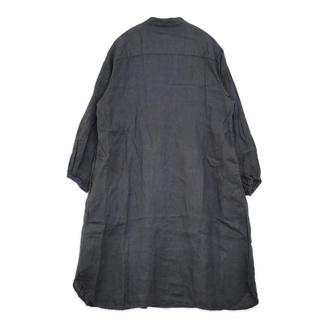 fog linen work リトアニア製 リネン タック ティーシャツ 衣装 黒いこと レディース フォグリネンワーク【中古】6-0409M∞