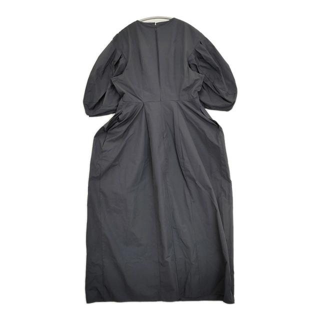 CLANE CROSSING GATHER ONEPIECE サイズ1 コットンナイロン Vネック ギャザー ワンピース 24SS ブラック レディース クラネ【中古】6-0407S♪