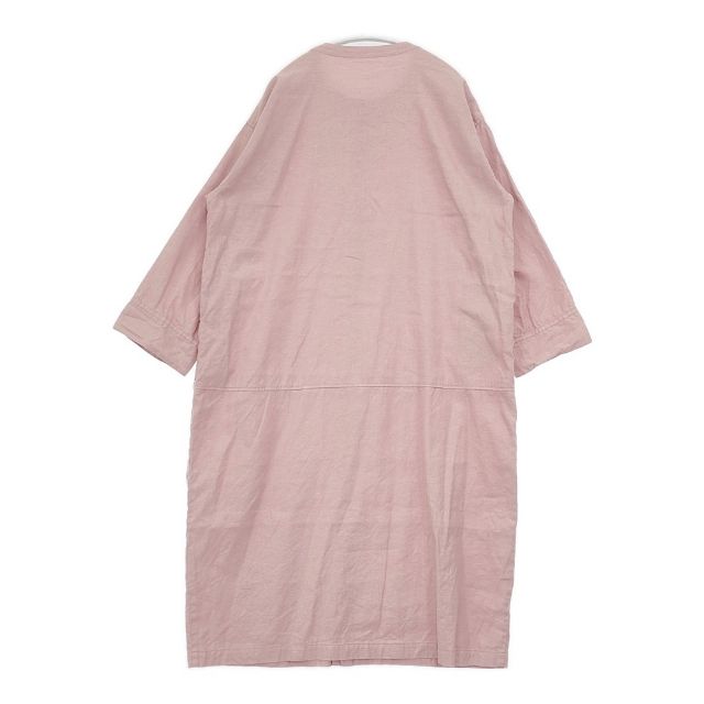 nest Robe/UpcycleLino 01231-1294 コットンリネン コクーン ワンピース ピンク レディース ネストローブ/アップサイクルリノ【中古】6-0408M∞