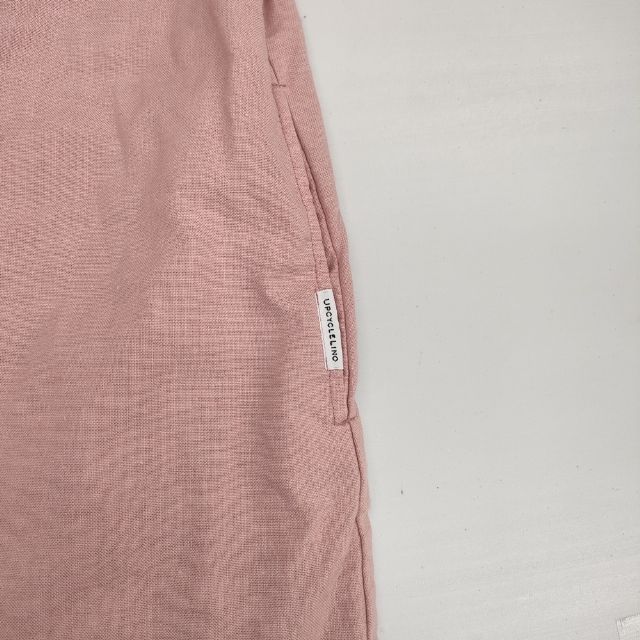nest Robe/UpcycleLino 01231-1294 コットンリネン コクーン ワンピース ピンク レディース ネストローブ/アップサイクルリノ【中古】6-0408M∞